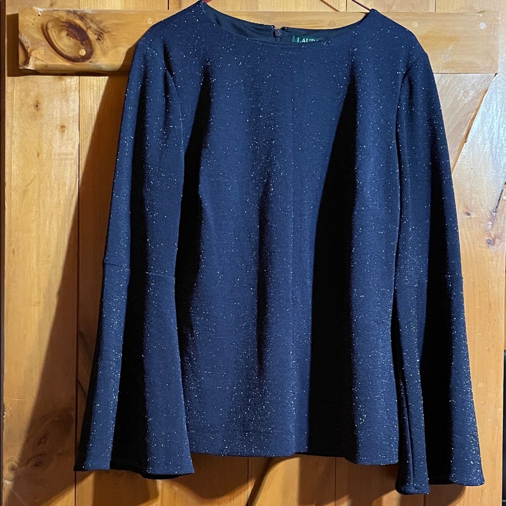Ralph Lauren Navy Sparkle Blouse